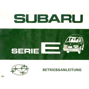 Subaru Serie E, Betriebsanleitung