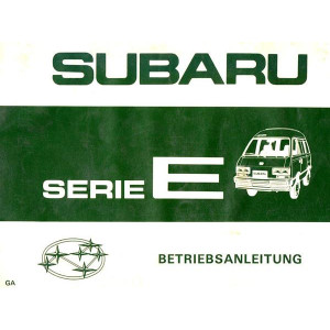 Subaru Serie E, Betriebsanleitung