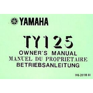 Yamaha TY 125, Betriebsanleitung