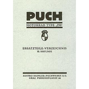 Puch Motorrad, Type 250, Ersatzteilkatalog