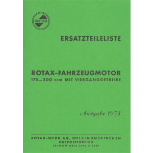 Rotax Fahrzeugmotor 175 und 200 ccm 4-Gang, Ersatzteilliste