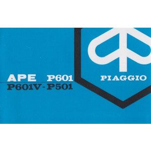 Piaggio Ape Betriebsanleitung
