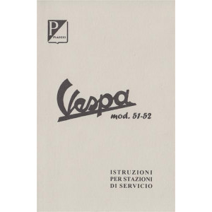 Vespa 125 V30-V33 (1950-52), Istruzioni di servizio