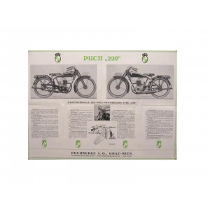 Puch 220 Prospekt-Reprint von 1928