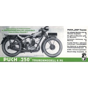 Puch 250 Touren, 250 Sport, 500 N, Prospekt-Reprint