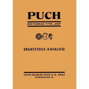 Puch Motorrad Typ 200 mit Pressstahlrahmen, Ersatzteilkatalog