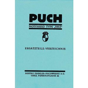 Puch Motorrad, Type 500 Z, Ersatzteilkatalog