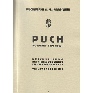 Puch 500 mit JAP-Motor Betriebsanleitung und Ersatzteilkatalog