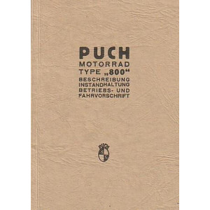 Puch 800 Viertakt, Betriebsanleitung