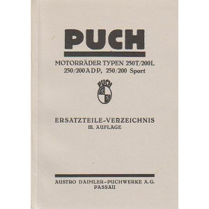 Puch Motorräder, Typen 250T/200L, 250/200 ADP, 250/200 Sport, Ersatzteilkatalog