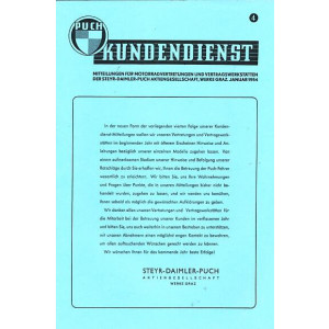 Puch Kundendienstmitteilung Nr. 4 für Vertragswerkstätten