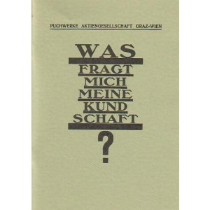 Puch "Was fragt mich meine Kundschaft?" Reprint von 1928