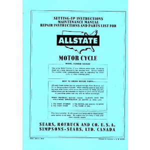 Allstate 150A - Owners Manual, Repair Manual, Spare-parts Catalog