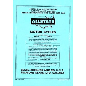 Allstate 175 Standard and De Luxe - Owners Manual, Repair Manual, Spare-parts Catalog