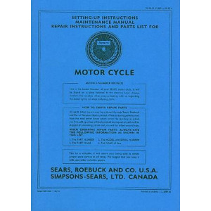 Allstate 250 SGS - Owners Manual, Repair Manual, Spare-parts Catalog