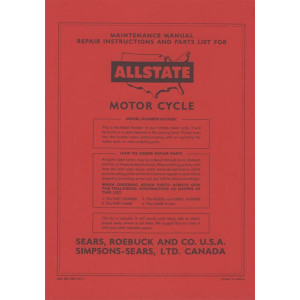 Allstate 250 AMC, Moto Cross - Owners Manual, Repair Manual, Spare-parts Catalog