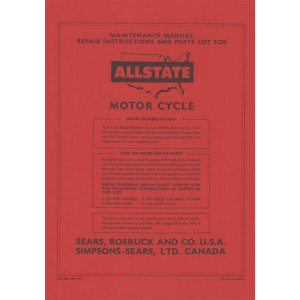 Allstate 250 AMC, Moto Cross - Owners Manual, Repair Manual, Spare-parts Catalog