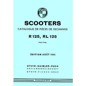 Puch Modele R 125, RL 125, Catalogue de Pieces de Rechange
