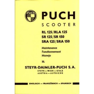 Puch Scooter 125 RL/RLA, 125/150 SR/SRA, Maintenance, Fonctionnement, Manejo