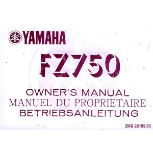 Yamaha FZ 750, Betriebsanleitung