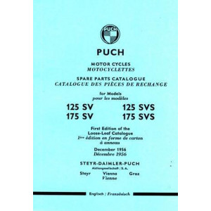 Puch Motocycles 125 SV, SVS, 175 SV, SVS, Ersatzteilkatalog