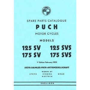 Puch Motorcycle, Models 125/175, SV/SVS, Spare-Parts-List