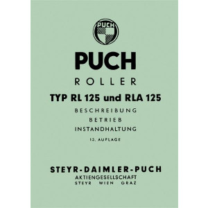 Puch 125 RL, 125 RLA Betriebsanleitung