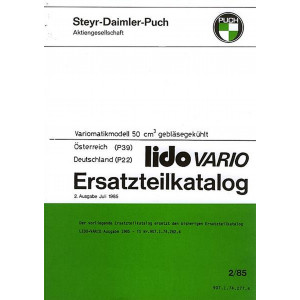 Puch Lido 50 Variomatik, Ersatzteilkatalog