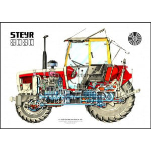 Steyr 8080 Traktor Poster