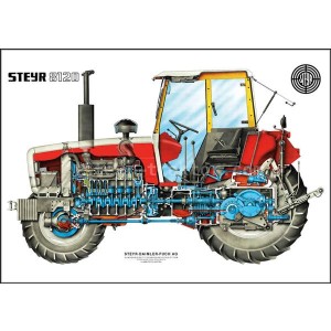 Steyr 8120 Traktor Poster