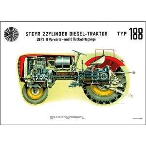 Steyr 188 Traktor Poster