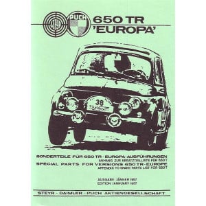 Puch 650 TR Europa, Ersatzteilkatalog für die Sonderteile dieses Modells