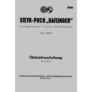 Puch Haflinger 700 AP "österr. Bundesheer" Betriebsanleitung
