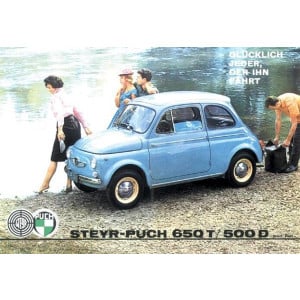 Puch 650 T / 500 D Prospekt-Reprint