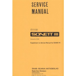 Saab Sonett III, Supplement to Service Manual for Saab V4