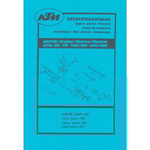 KTM Motorfahrzeugbau 125, 175, 240, 250, 340, 400 Motoren, luftgekühlt, Ersatzteilkatalog