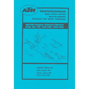 KTM Motorfahrzeugbau 125, 175, 240, 250, 340, 400 Motoren, luftgekühlt, Ersatzteilkatalog