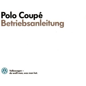 VW Polo Coupé, Betriebsanleitung
