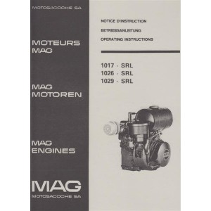 MAG 1017-SRL, 1026-SRL, 1029-SRL  Betriebsanleitung