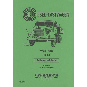 Steyr Typ 380, Ersatzteilkatalog