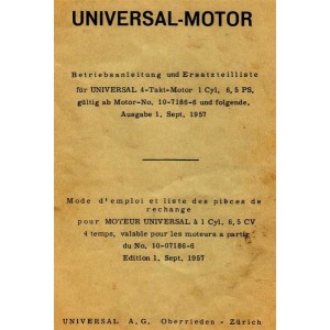 Universal 4-Takt-Stationärmotor, Betriebsanleitung und Ersatzteilliste