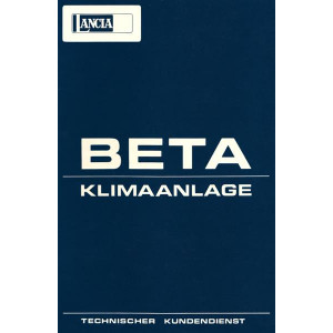 Lancia Beta Klimaanlage, Reparaturanleitung