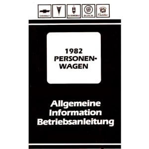 Pontiac Modelle 1982 (PKW), Betriebsanleitung