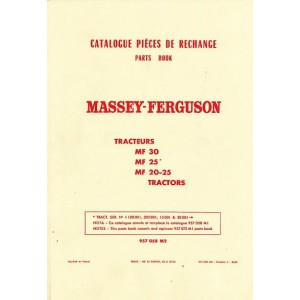 Massey-Ferguson MF 30, MF 25, MF 20 - 25 Ersatzteilkatalog