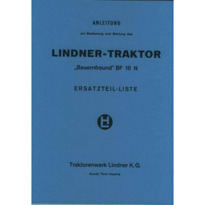 Lindner Traktor Bauernfreund BF16N Betriebsanleitung und Ersatzteilkatalog