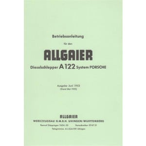 Allgaier A122 Traktor Betriebsanleitung