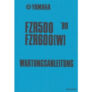 Yamaha FZR 500, FZR 600 (W) Mod. 89, Wartungsanleitung