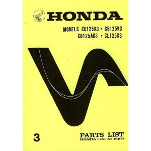 Honda CD125K3 CB125K3 CB125AK3 CL125K3 Parts List