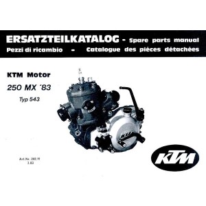 KTM Motorfahrzeugbau 250 MX `83, Typ 543, nur Motor, Ersatzteilkatalog