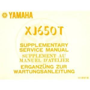 Yamaha XJ 650 T, Ergänzung zur Wartungsanleitung